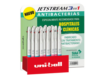 Boligrafo uni-ball jetstream sport sxe3-400 3 colores antibacteriano 1,0 mm - Foto 2