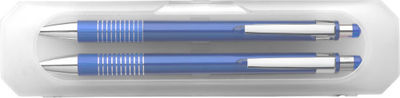 Bolígrafo y portaminas de Tinta azul en estuche de metal - Foto 2