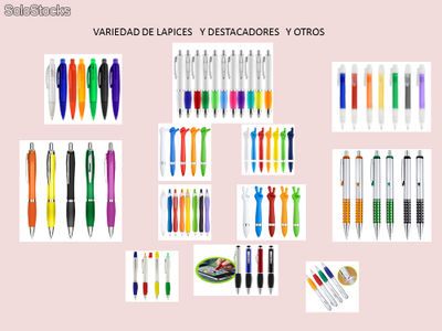 Boligrafos y Destacadores de colores