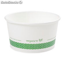 Bols à soupe / glace compostables Vegware 500 und. Capacité: 341 ml. -