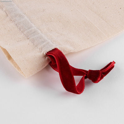 Bolsa algodón con cintas de terciopelo - Foto 5