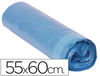 Bolsa basura domestica azul cierra facil 55X60 galga 120 rollo de 20 unidades