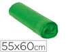 Bolsa basura domestica verde con autocierre 55 x 60 cm rollo de 15 unidades