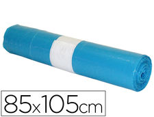 Bolsa basura industrial azul 85X105CM galga 110 rollo de 10 unidades