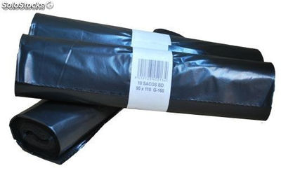 Bolsa basura - Saco industrial negro 90x110 cms g-160 paquete 10 unidades