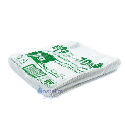 Bolsa camiseta blanca 70% reciclada 42x53 1kg