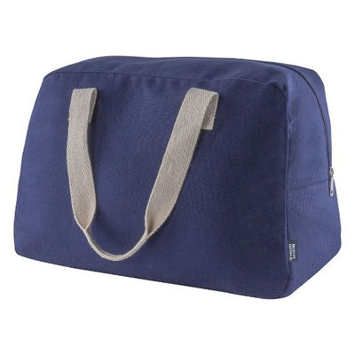 Bolsa de algodón canvas reciclado color azul - Foto 2