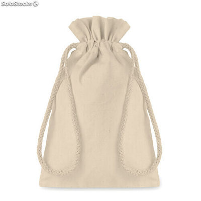 Bolsa de algodón pequeña beig MIMO9728-13