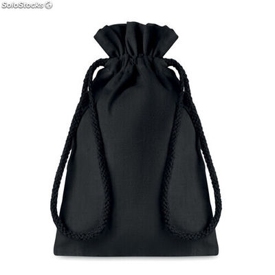 Bolsa de algodón pequeña negro MIMO9729-03