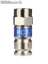 Bolsa de Conectores tipo f marca pct para Cable coaxial rg6