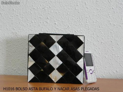 Bolsa de Corno de Buffalo e Nácar - Foto 2