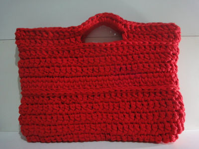 Bolsa de Crochê - Cor Vermelha