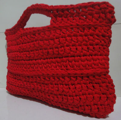 Bolsa de Crochê - Cor Vermelha - Foto 3