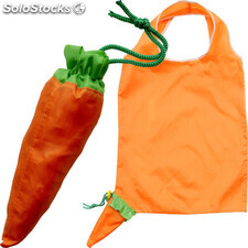 Bolsa de la compra plegada en forma de zanahoria