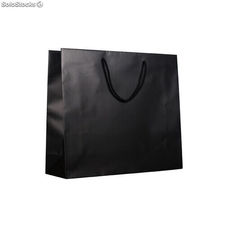 Bolsa de papel lujo Negra Opera Matt 39x30x12 cm