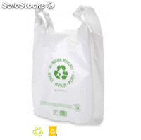 Bolsa de plástico 70% reciclado asa camiseta 50x60 (80 Uni)