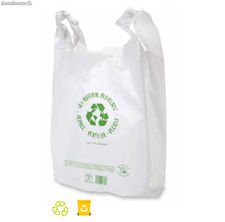 Bolsa de plástico 70% reciclado asa camiseta 60X70 (30 Uni)