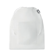 Bolsa de rejilla blanca con bolsillo RPET
