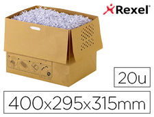 Bolsa de residuos rexel reciclable para destructora auto+300X capacidad 40 l