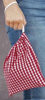 Bolsa escolar de tela con cordones - Foto 2