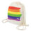 Bolsa mochila realizada en algodón con el arcoíris - 1