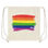 Bolsa mochila realizada en algodón con el arcoíris - Foto 2