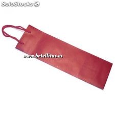 Bolsa Papel color roja para Vino Grande (32.5 x 10 cm)