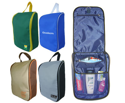 Bolsa para kit higiene / necessaire para viagem / bolsa com cabide / bolsa kit