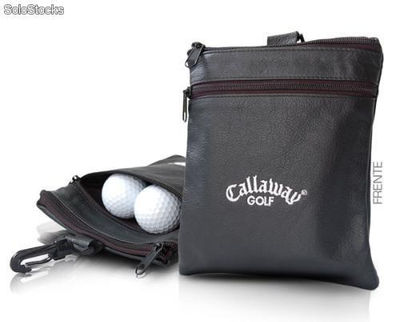 Bolsa porta bolas de golf en piel