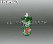 bolsas con boquilla jugo de frutas
