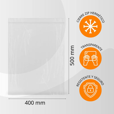 Bolsas con Cierre Hermético de Plástico Transparentes Ideales para Congelar - Foto 2