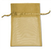 Bolsas de organza 15x36 cms. color dorado para alpargatas y chanclas.