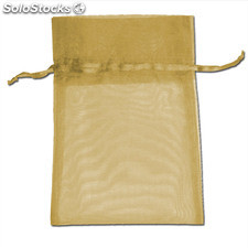 Bolsas de organza 15x36 cms. color dorado para alpargatas y chanclas.