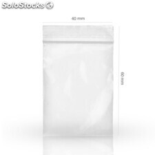 Bolsas de plástico transparentes con autocierre zip de 40x60 mm (100 uds)