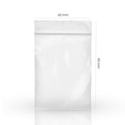 Bolsas de plástico transparentes con autocierre zip de 40x60 mm (100 uds)