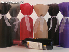 Bolsas para botellas de vino de 37,5 cl con lazo 6 colores disponibles