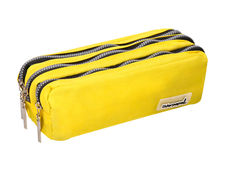 Bolso escolar liderpapel portatodo rectangular 3 bolsillos amarillo pastel