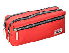 Bolso escolar liderpapel portatodo rectangular 3 bolsillos rojo 210X80X85 mm