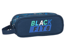 Bolso escolar safta BLACKFIT8 logos retro portatodo doble 210X60X80 mm