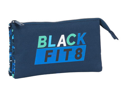 Bolso escolar safta BLACKFIT8 logos retro portatodo triple 220X30X120 mm