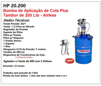 Bomba de Cola Airless - modelo Plus de 200 lts - Foto 2