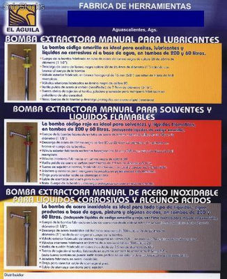 Bombas extractoras manuales