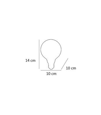 Bombilla led 6W globo acabado ambar 14 cm(alto)10 cm(ancho)10 cm(largo) - Foto 2