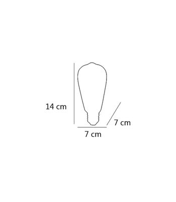 Bombilla led 6W Pera acabado ambar 14 cm(alto)7 cm(ancho)7 cm(largo) - Foto 2