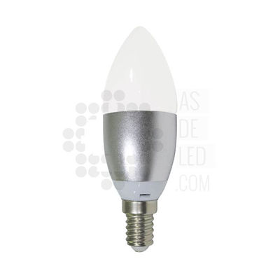 Bombilla LED E14 de 6W 4000K regulable (vela)