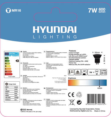 Bombilla led hyundai GU10 luz cálida - Foto 2
