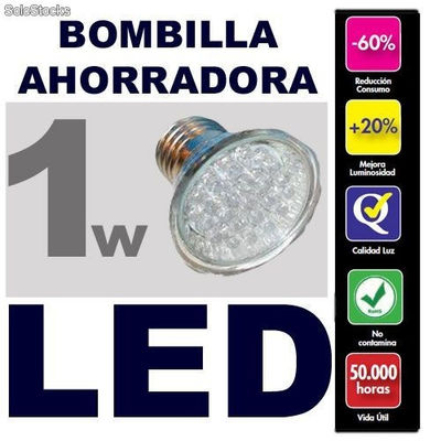 Bombillas LED, Rosca E27 Standar, comun a todos los Hogares y Locales 1W