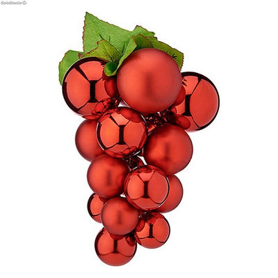 Bombka świąteczna Winogrona Czerwony Plastikowy 18 x 18 x 28 cm