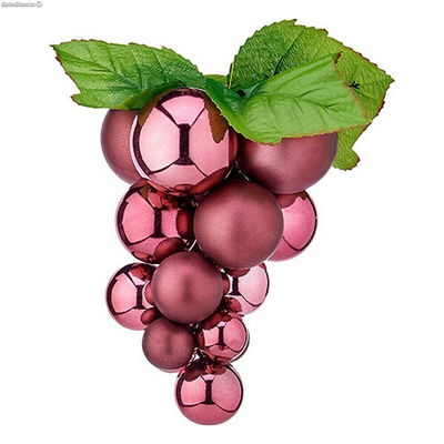 Bombka świąteczna Winogrona Mały Różowy Plastikowy 14 x 14 x 25 cm