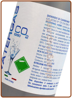 Bombola Co2 monouso E290 per refrigeratori acqua 300gr. - Foto 2